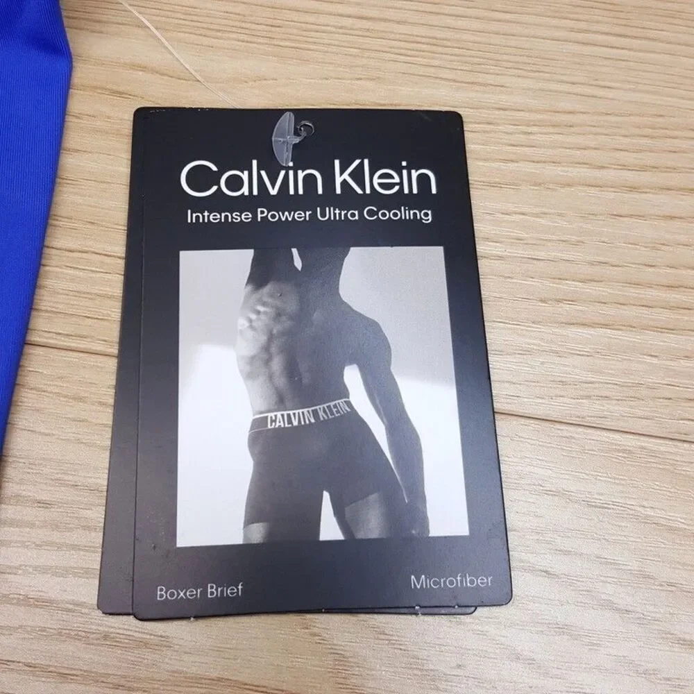 CALVIN KLEIN Boxer Briefs Mens Small Blue Intense Power Ultra Cooling Microfiber